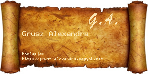 Grusz Alexandra névjegykártya